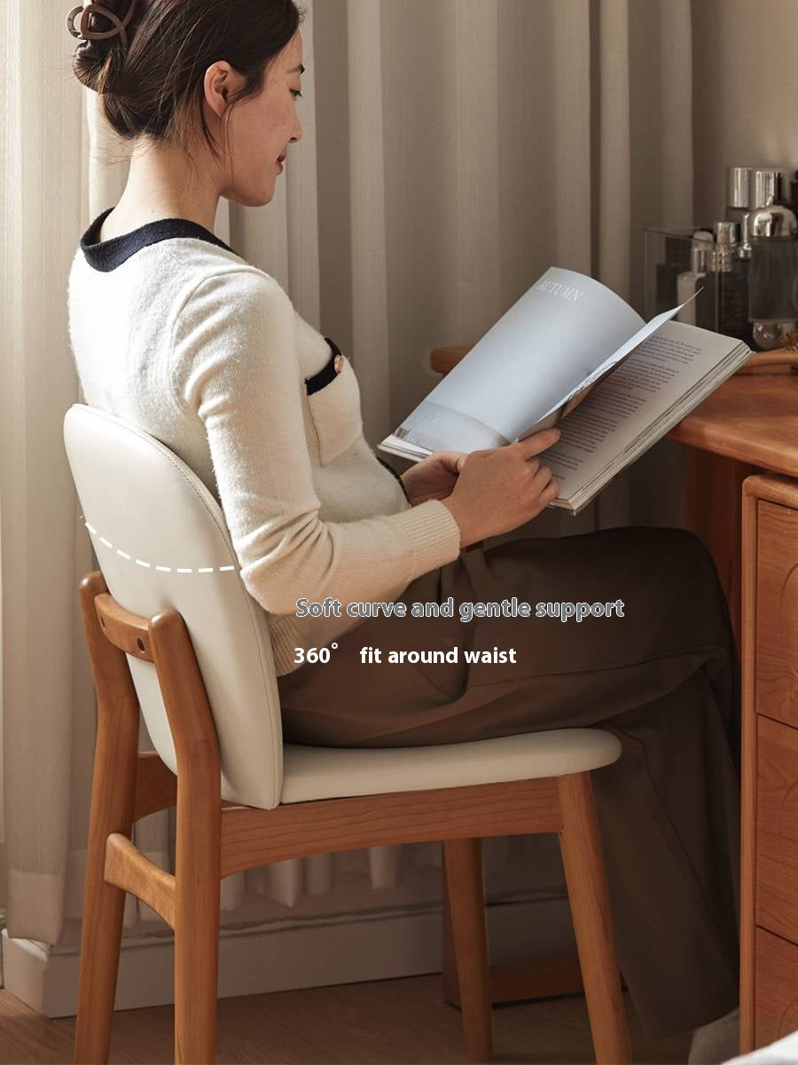 Black Walnut, Cherry Solid Wood Makeup Light Luxury Style Chair