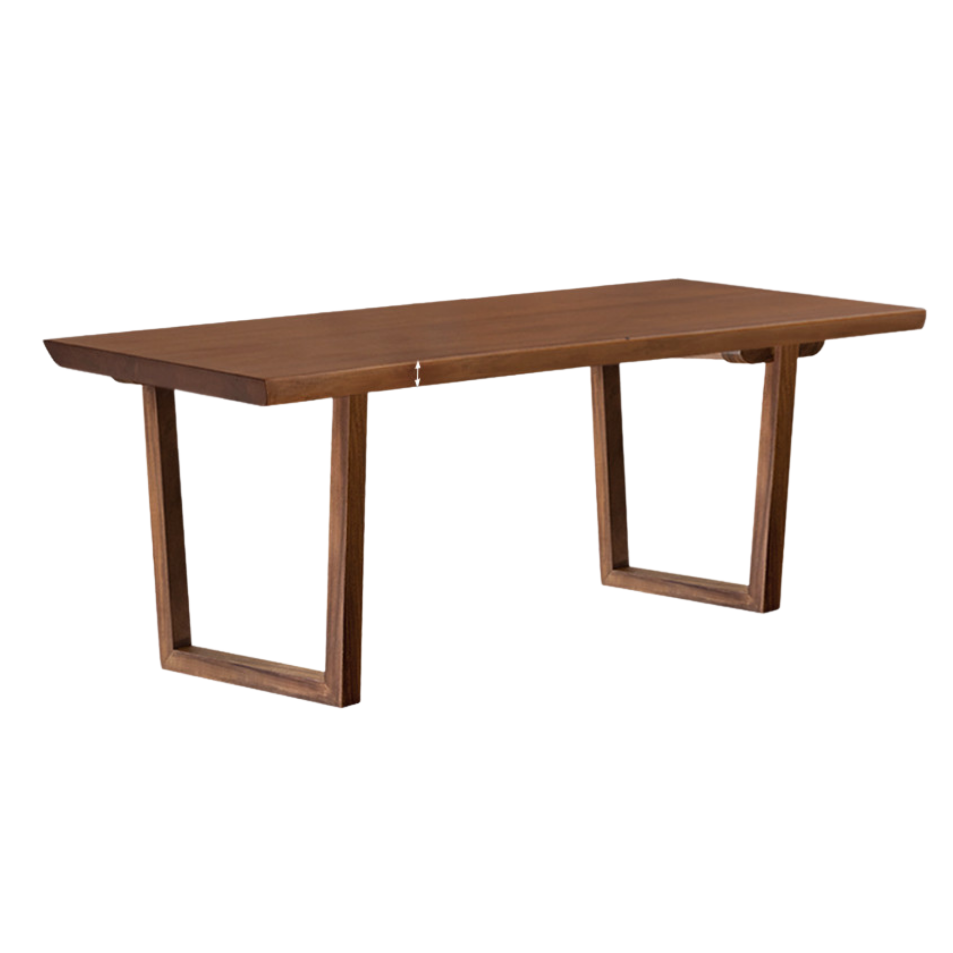 Black Walnut Solid Wood Wabi Sabi Style Large Board Dining Table
