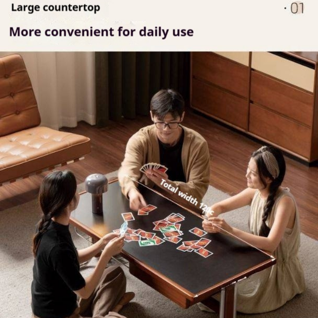 Poplar Solid Wood Ancient Style Rock Plate Tea Table