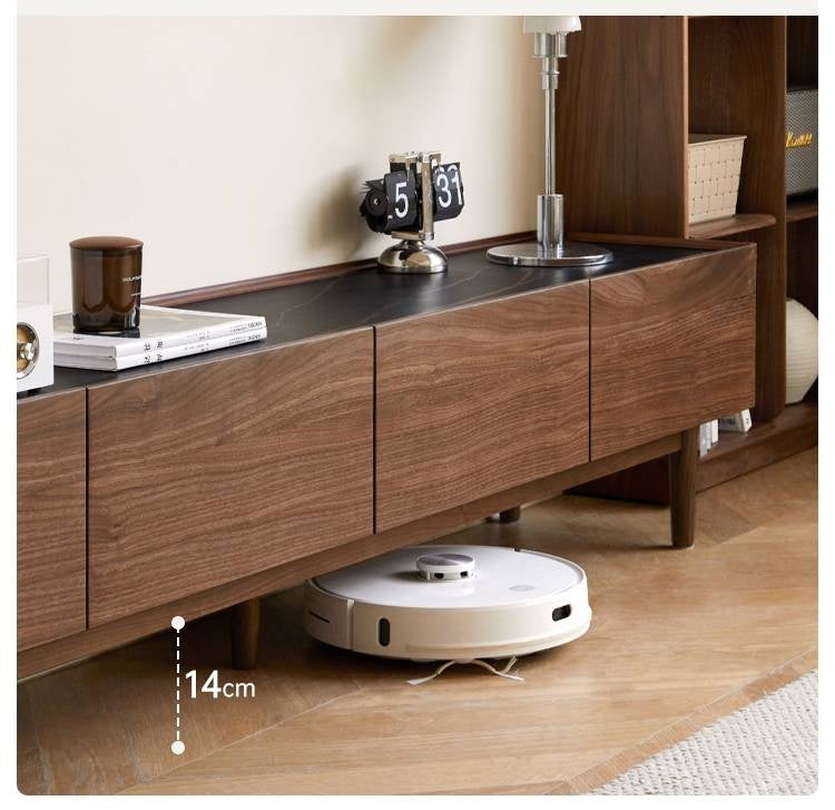 Black Walnut Solid Wood Modern TV Cabinet For Living Room