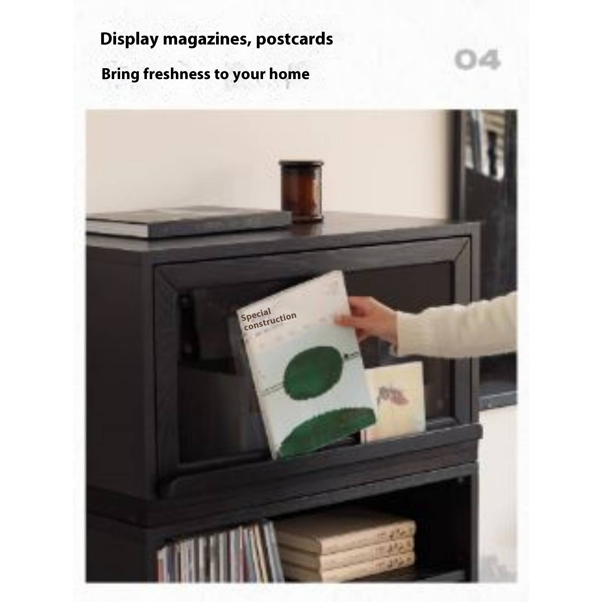 Oak Solid Wood TV Stand Combination Bookcase