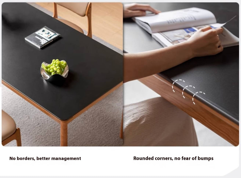 Cherry Solid Wood Rock Board Dining Table