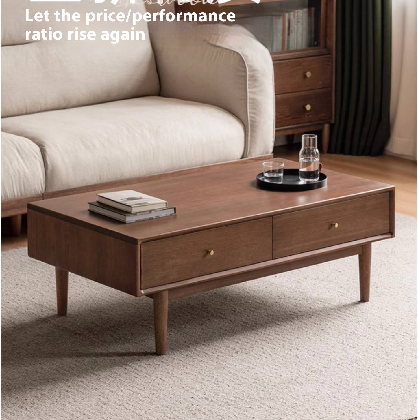 Black Walnut Solid Wood Coffee Table