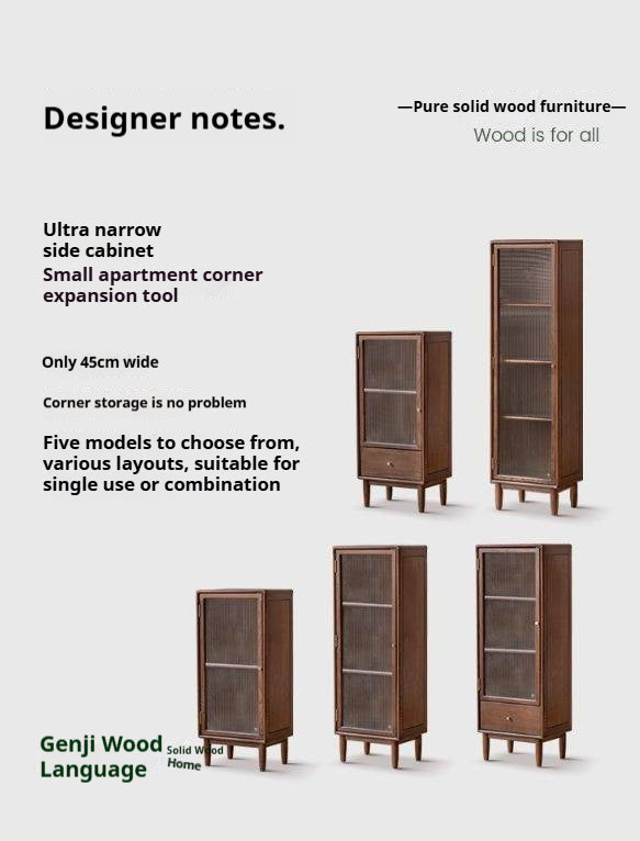 Oak Solid Wood Modern Side Cabinet