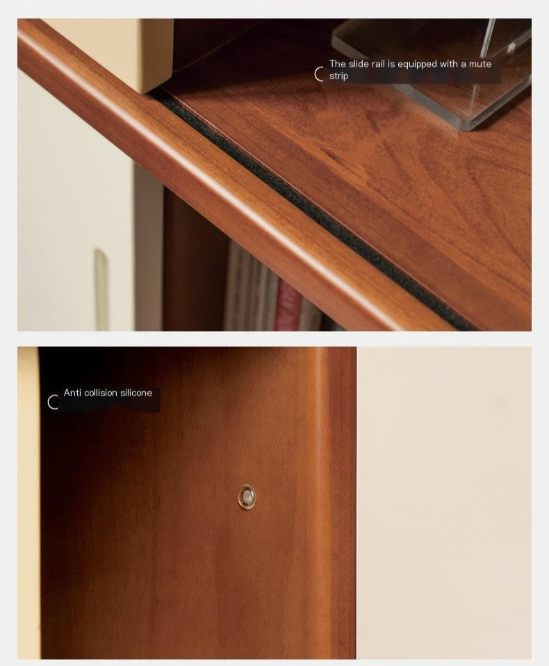 Poplar Solid Wood Bauhaus Side Cabinet