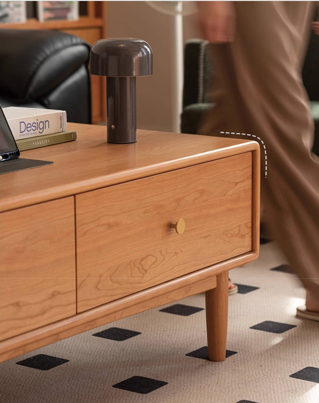 Cherry Solid Wood Medieval Style Coffee Table