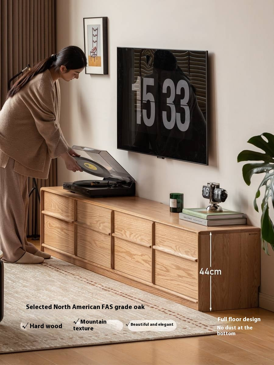 Oak, Ash Solid Wood Modern Skeleton Line TV Cabinet