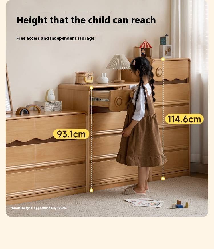 Beech Solid Wood Children's Chest of Drawers
