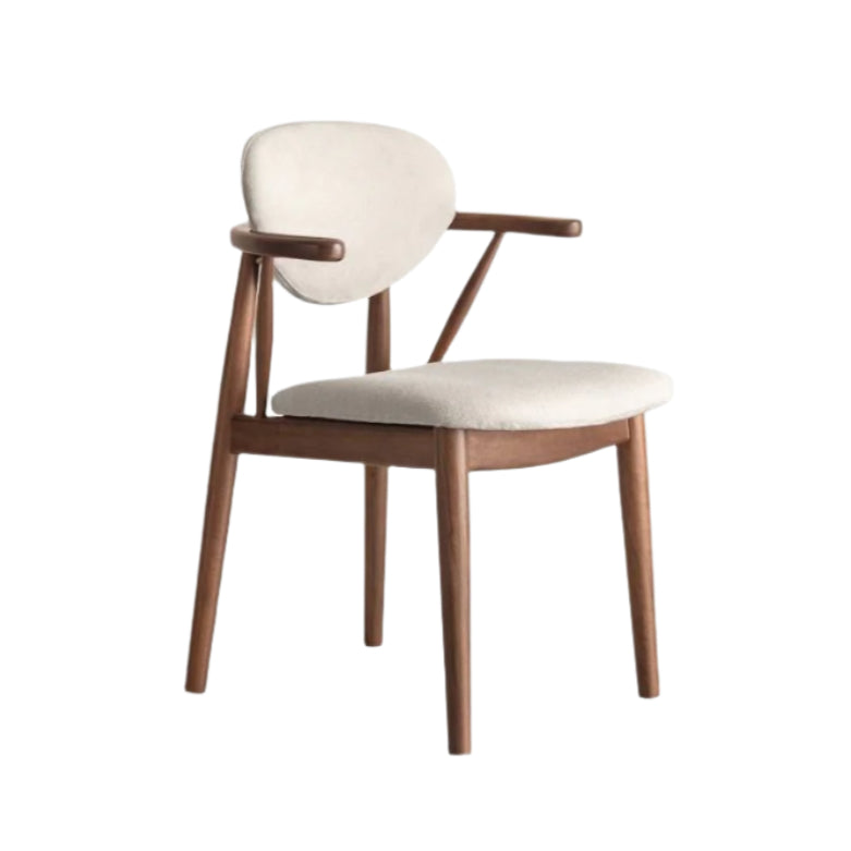 Solid Golden Sandalwood Dining Armchair