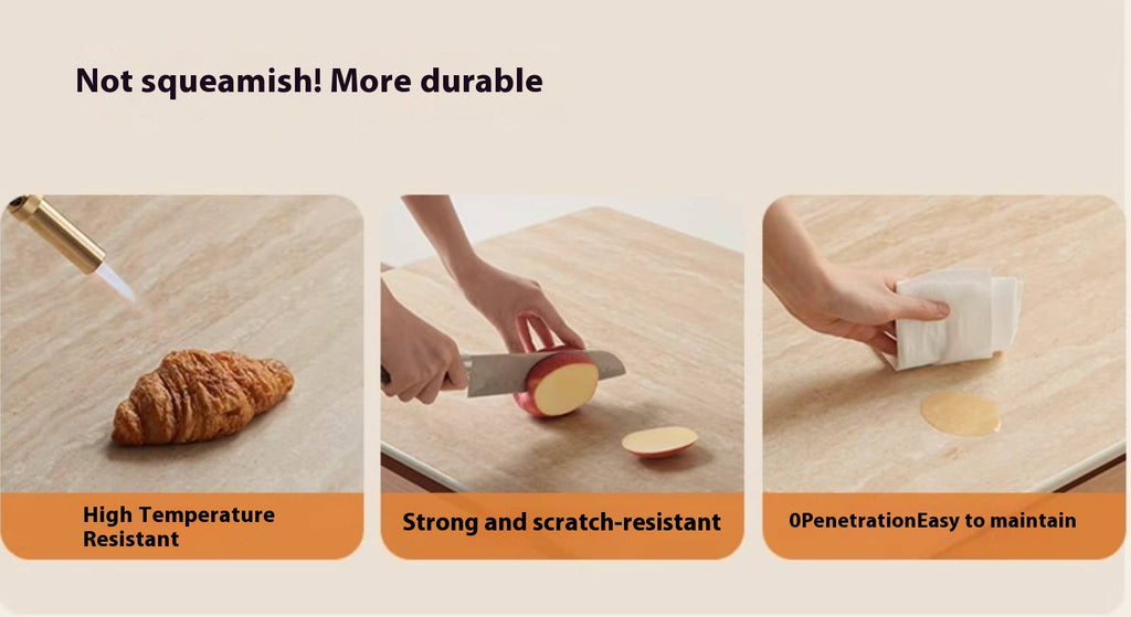 Poplar Solid Wood Medieval Style Rock Plate Coffee Table