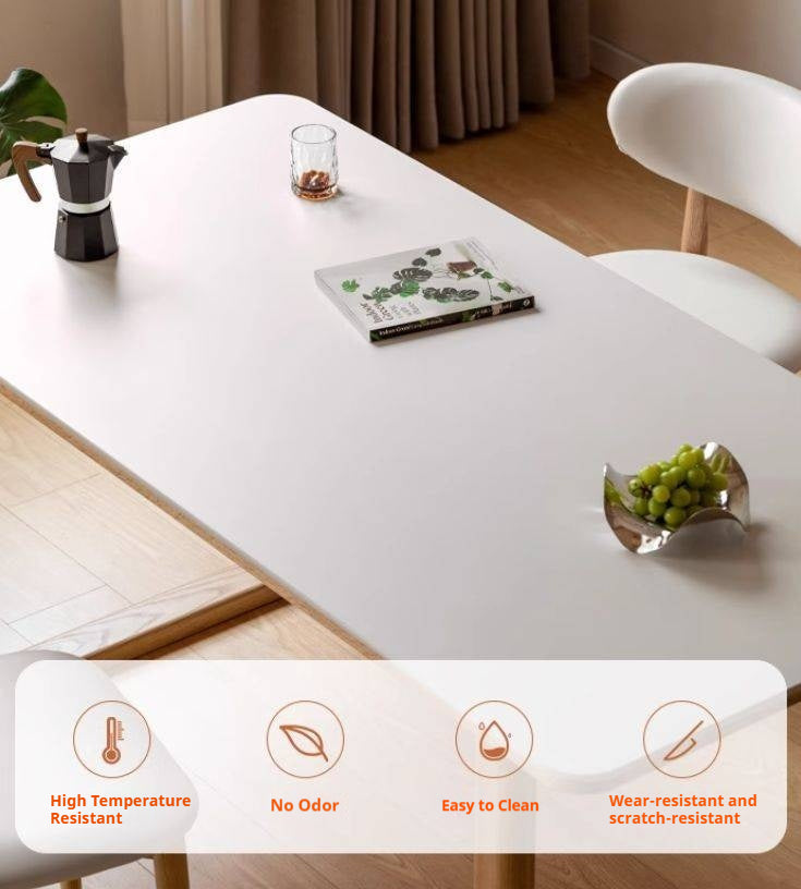 Ash, Oak Solid Wood Rock Board Dining Table