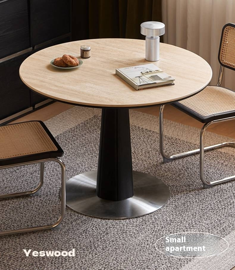 Oak Solid Wood Bauhaus Rock Plate Dining Table