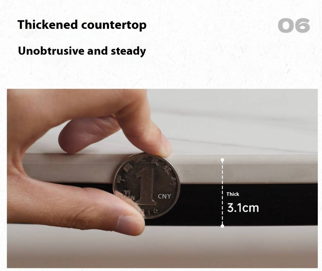 Oak Solid Wood Rock Slab Coffee Table Combination