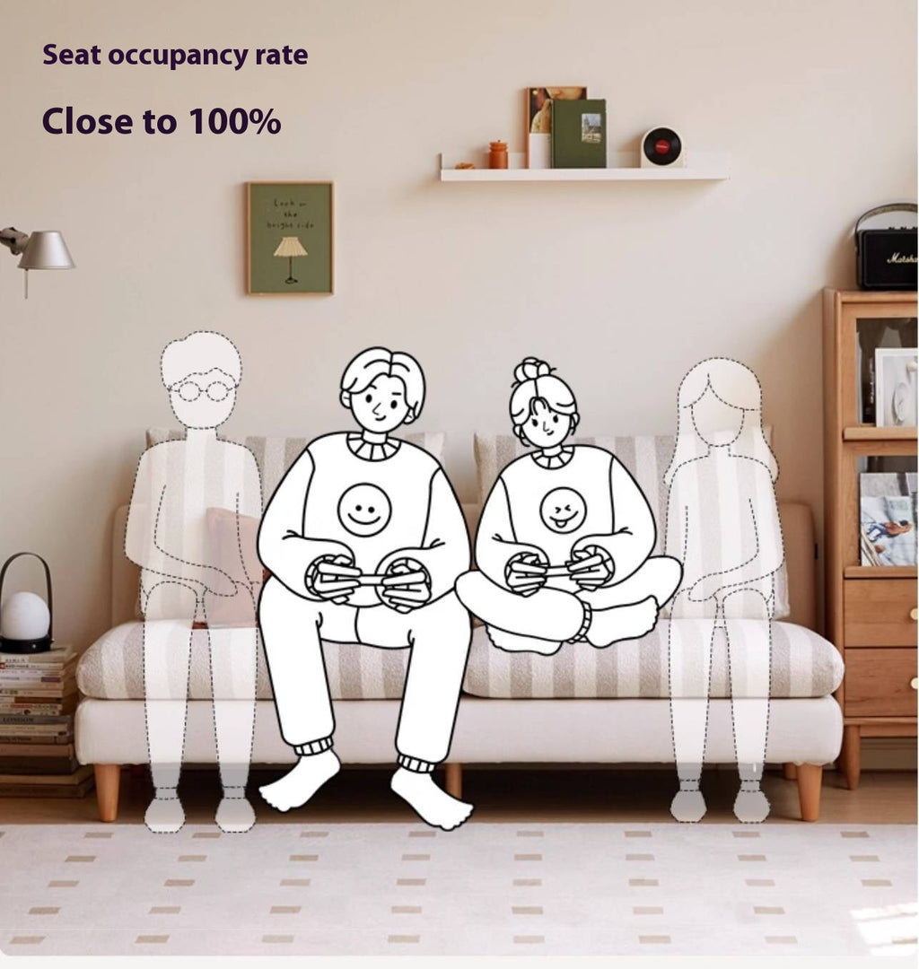 Beech, Fabric Cotton And Linen Sofa