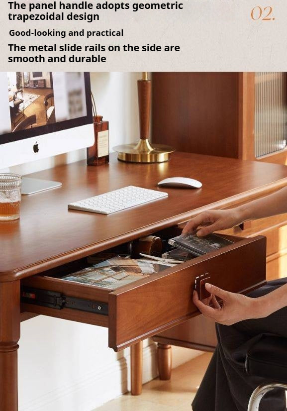 Pine Solid Wood Desk With Ancient Style