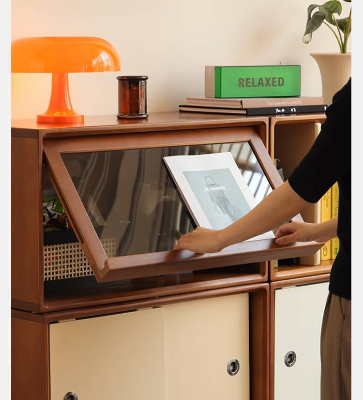 Poplar Solid Wood Ancient Style TV Stand Combination.