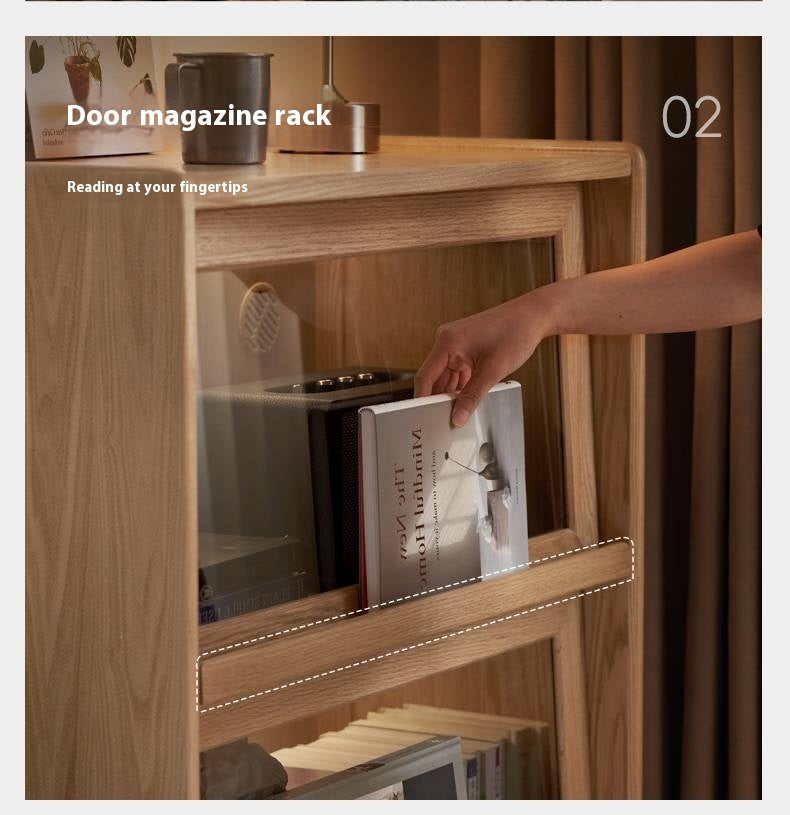 Ash Solid Wood Modern Side Cabinet