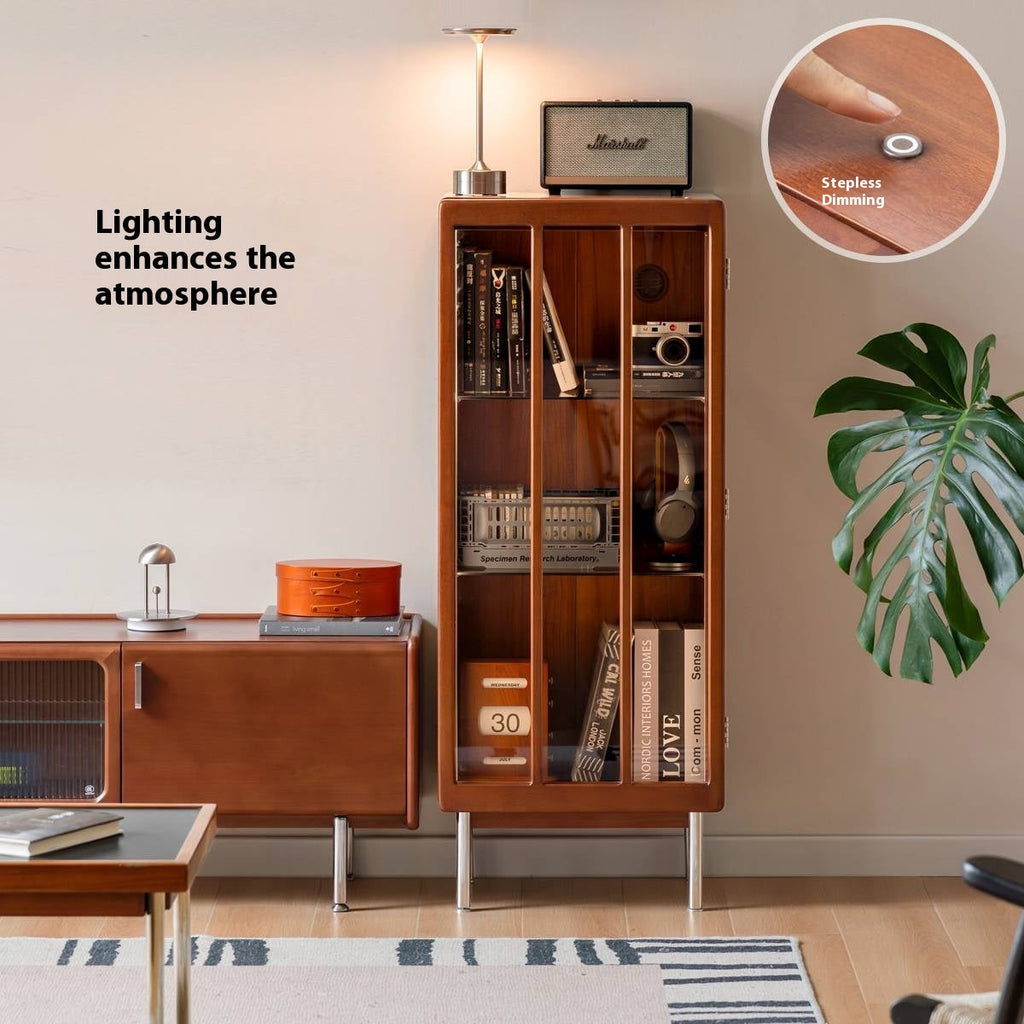 Poplar Solid Wood Bauhaus Style Side Cabinet