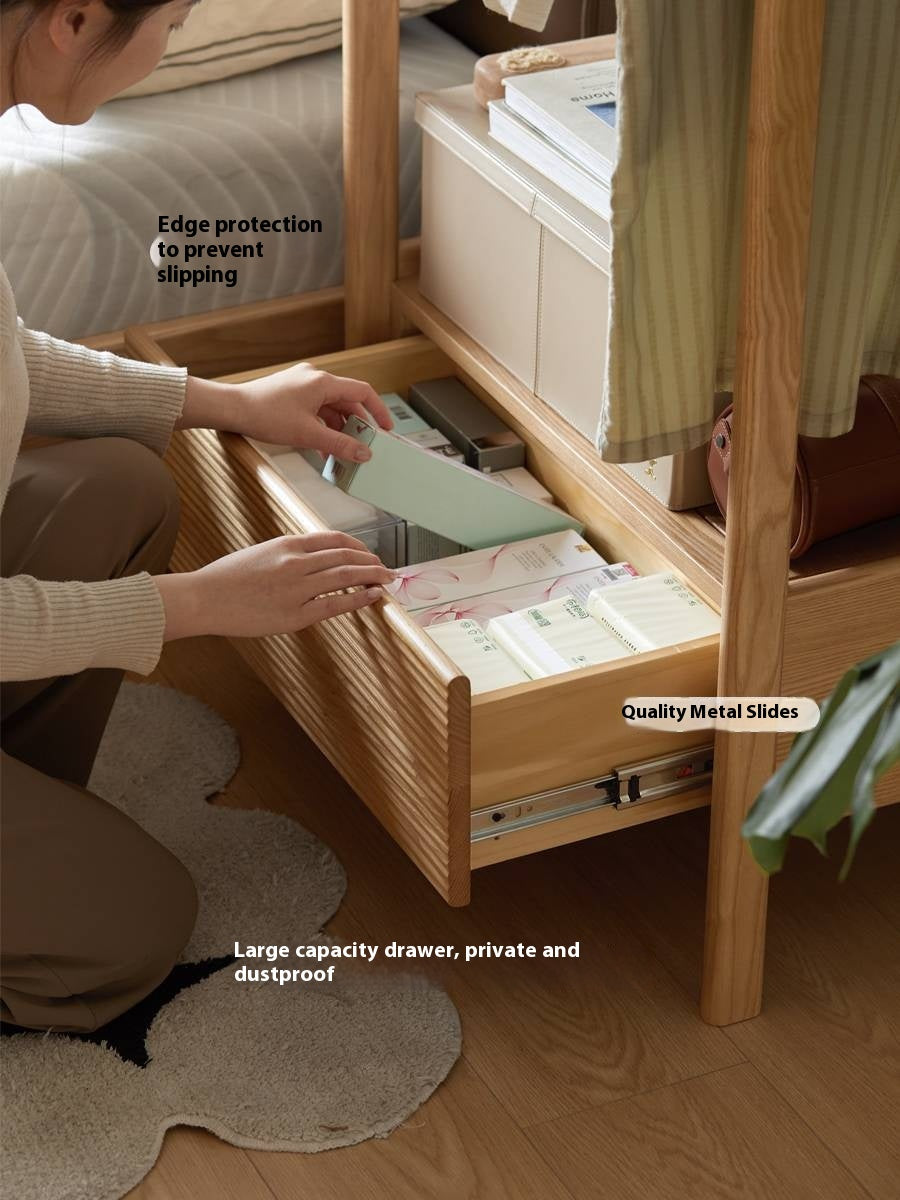 Ash Solid Wood Modern Style Hanger With Storage