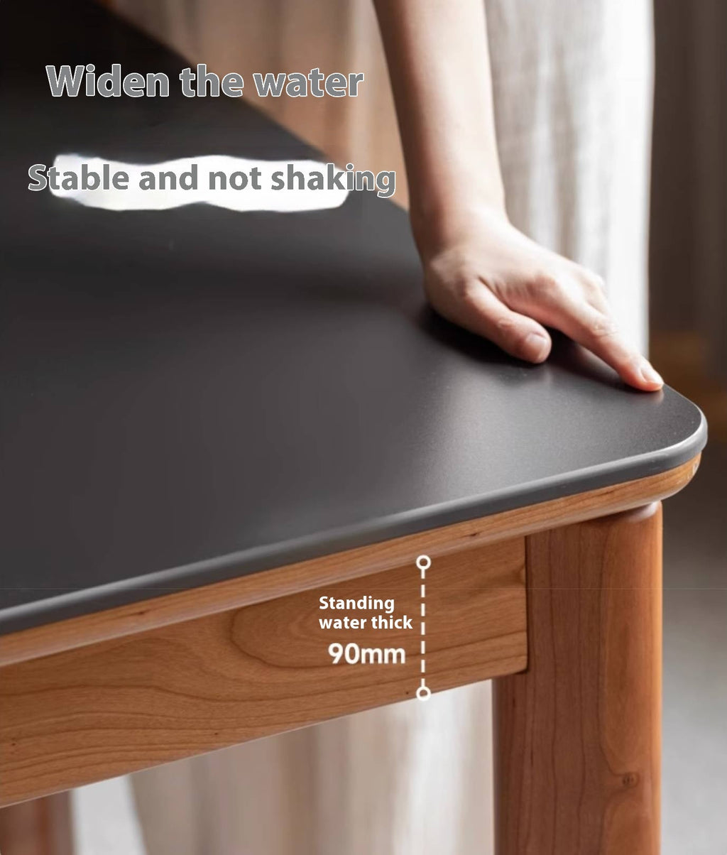 Cherry Solid Wood Rock Board Dining Table