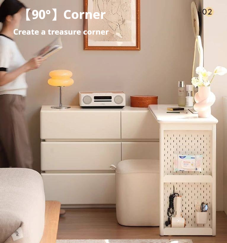 Solid Rubberwood Modern Dressing Table