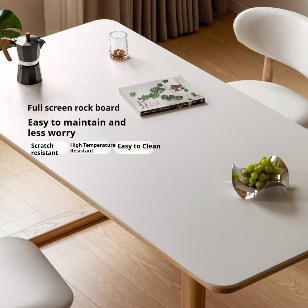 Ash, Oak Solid Wood Rock Board Dining Table