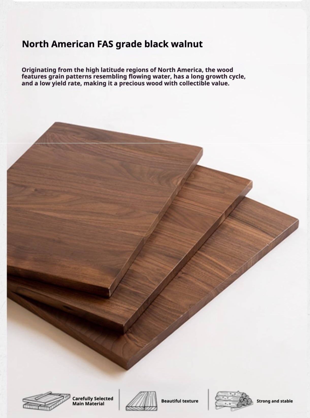 Black Walnut Solid Wood Dining Table