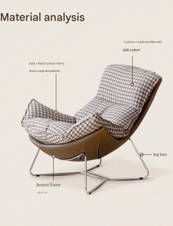 Fabric Eggshell Modern Chair