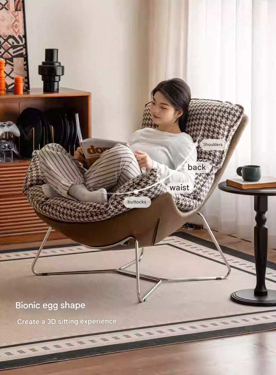 Fabric Eggshell Modern Chair