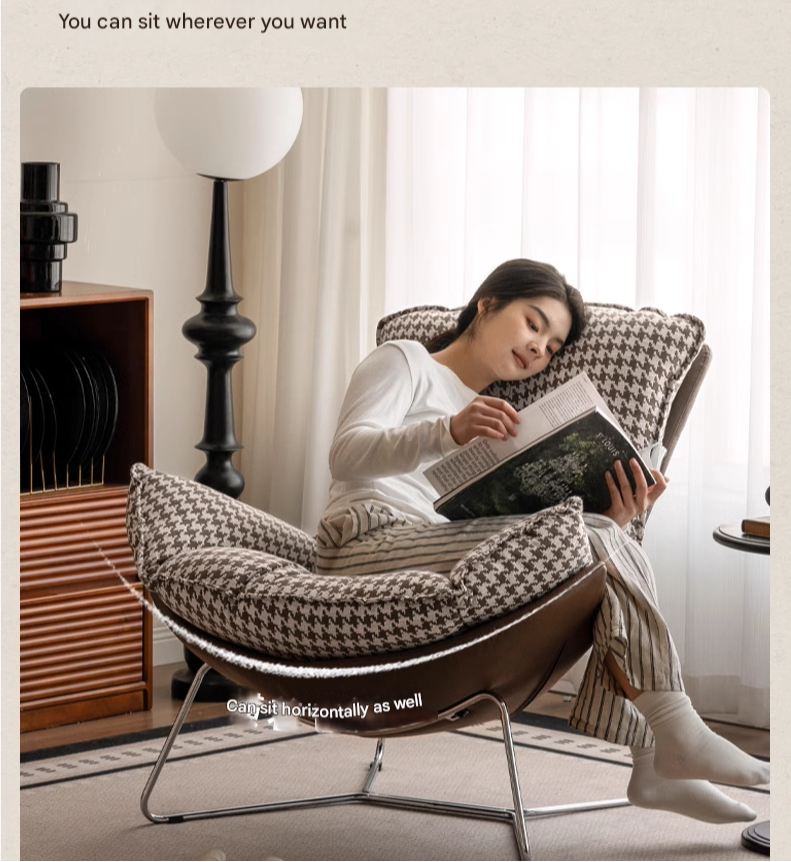 Fabric Eggshell Modern Chair