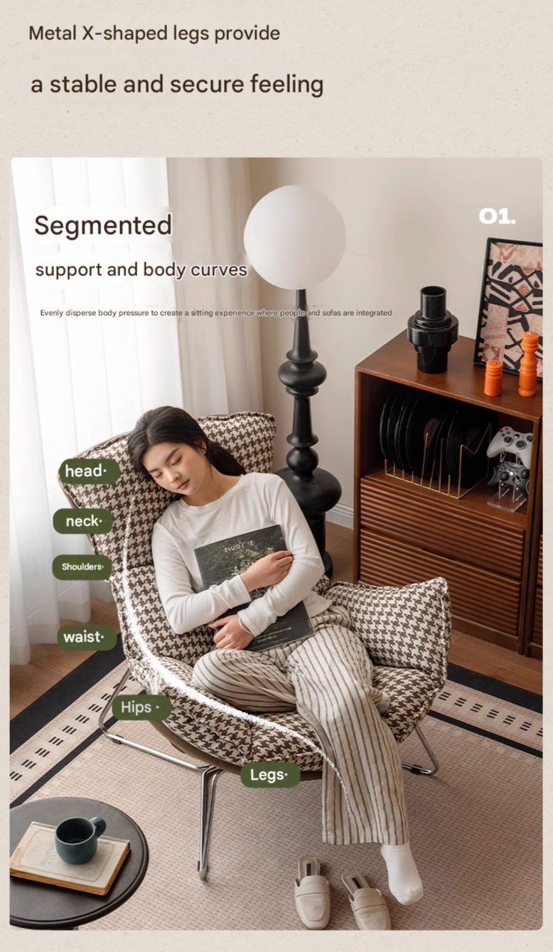 Fabric Eggshell Modern Chair