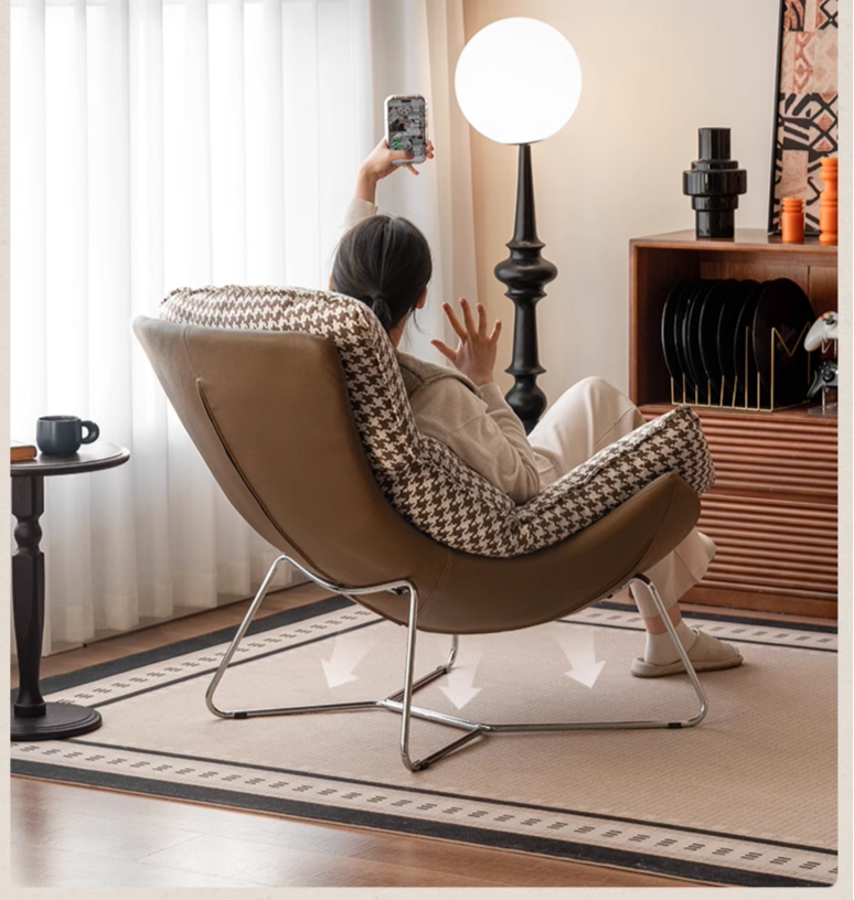 Fabric Eggshell Modern Chair
