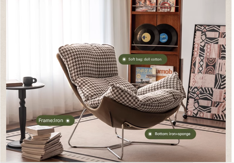 Fabric Eggshell Modern Chair