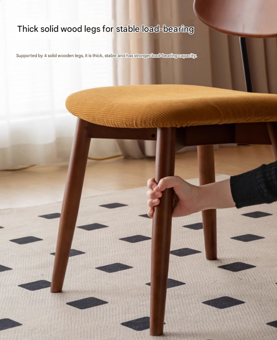 Set pcs 4 Beech, Cherry Solid Wood Medieval Style Soft Retro Dining Chair