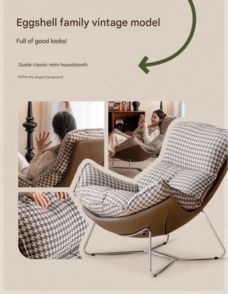 Fabric Eggshell Modern Chair