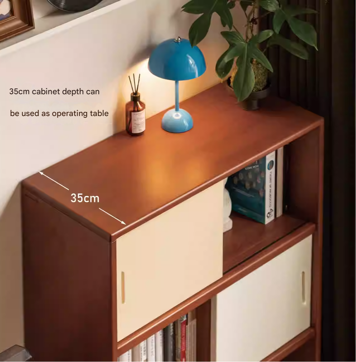 Poplar Solid Wood Bauhaus Side Cabinet