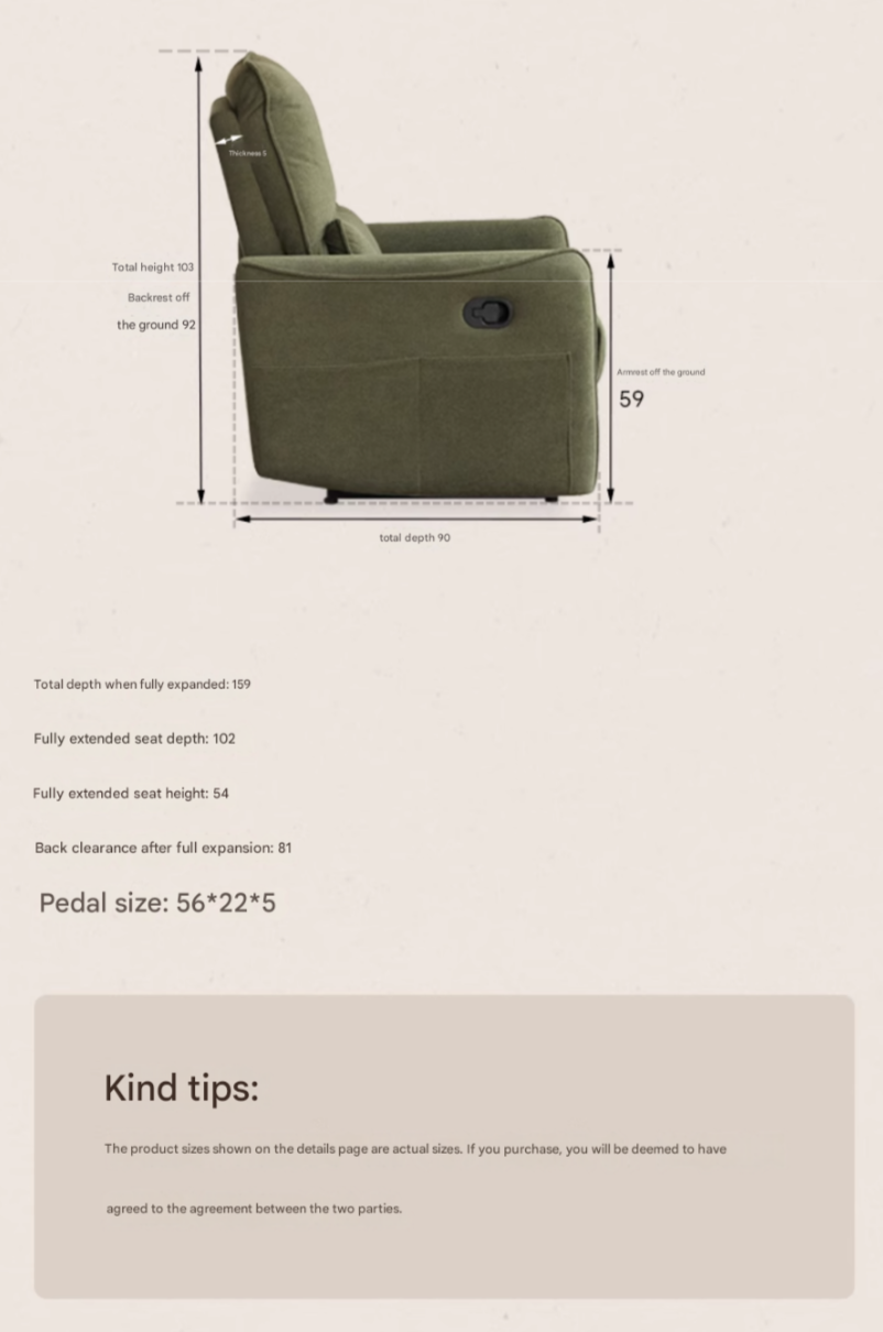 Fabric Recliner Armchair