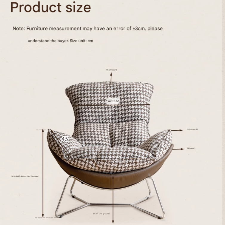 Fabric Eggshell Modern Chair