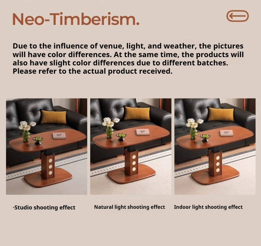 Poplar Solid Wood Ancient Style Elevating Tea Table
