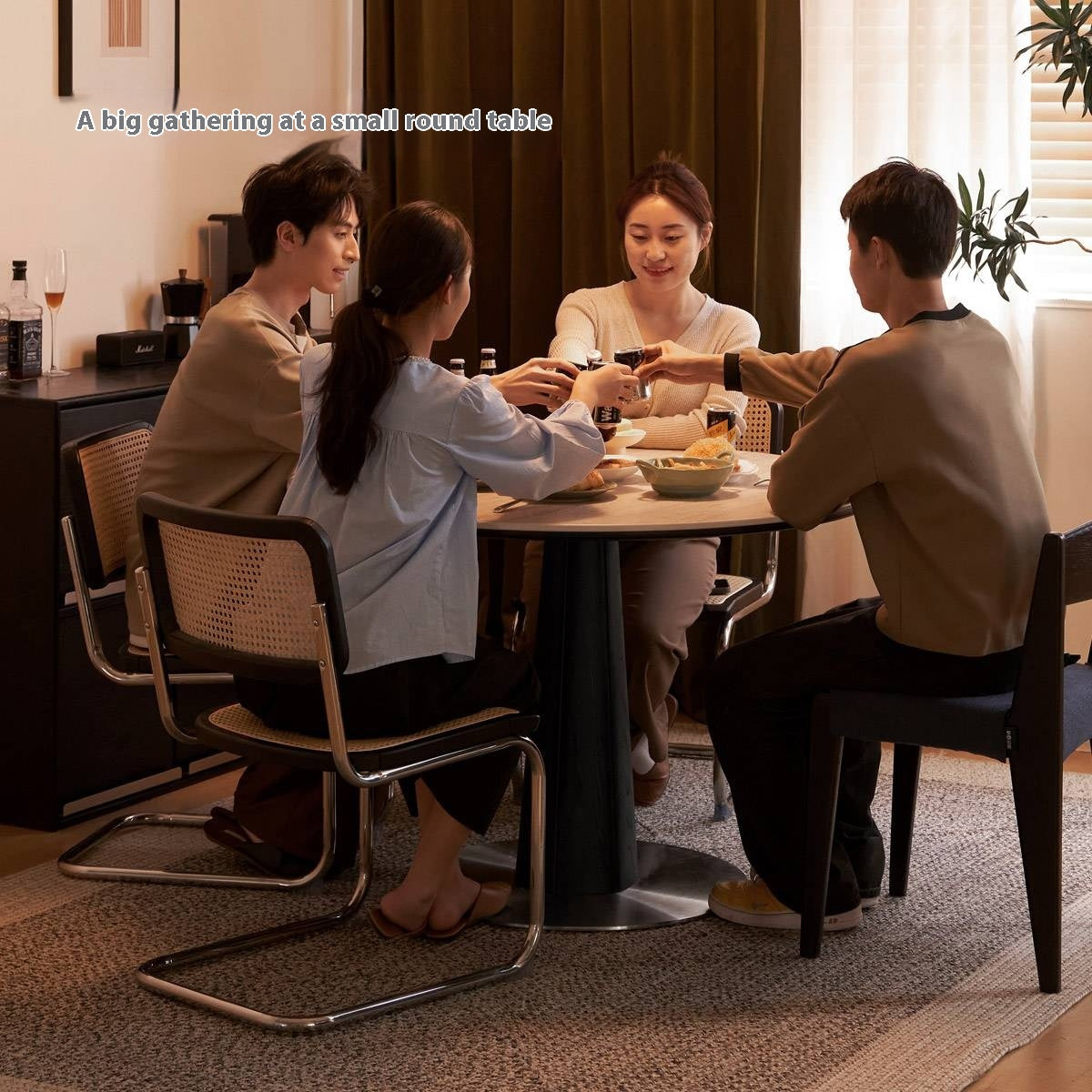 Oak Solid Wood Bauhaus Rock Plate Dining Table