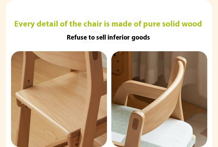 Beech Solid Wood Washable Kids Soft Chair