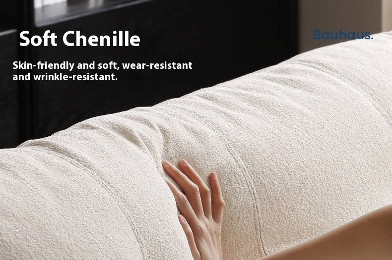 Ash Solid Wood Fabric, Leather Sofa