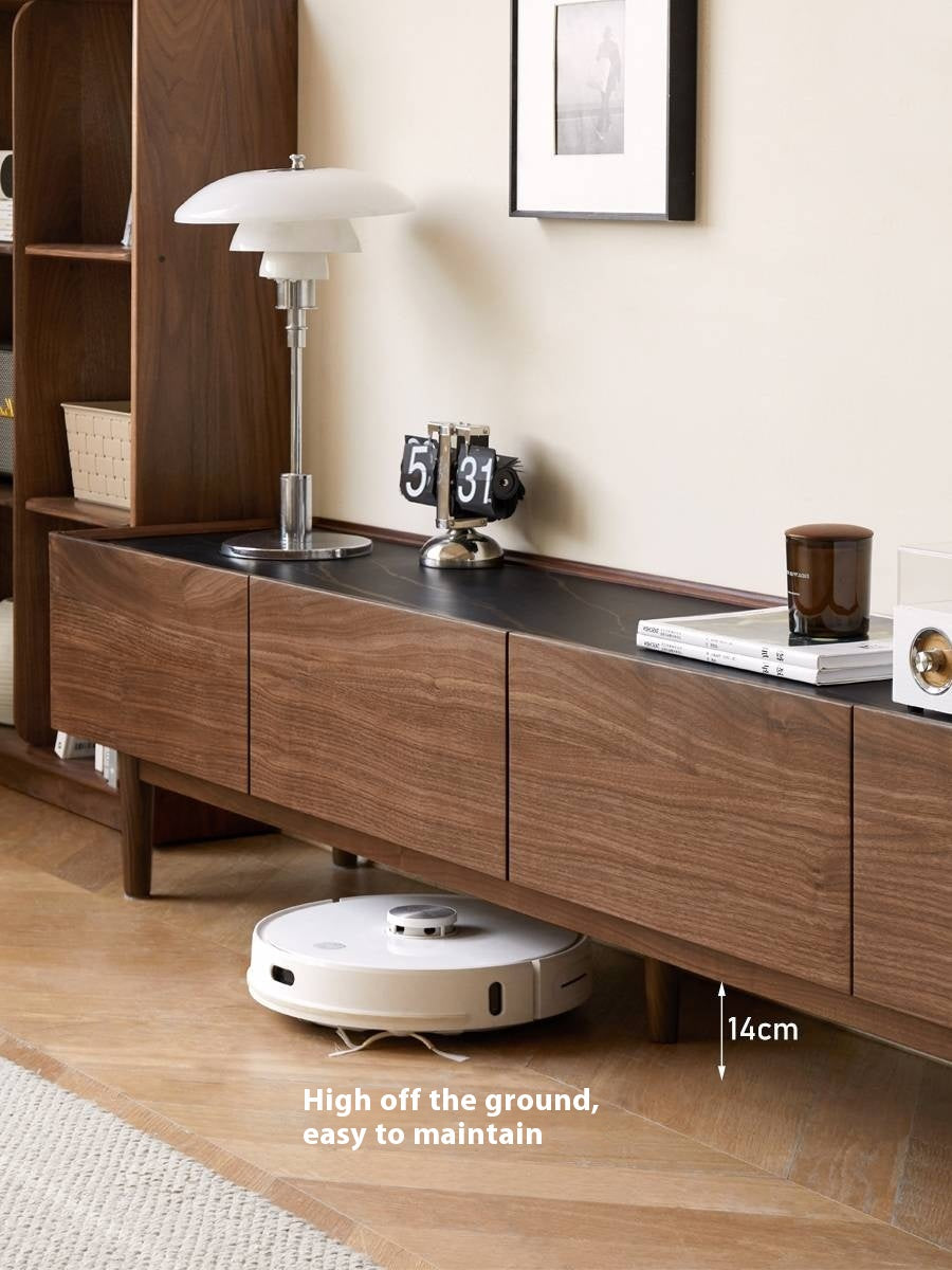 Black Walnut Solid Wood Modern TV Cabinet For Living Room