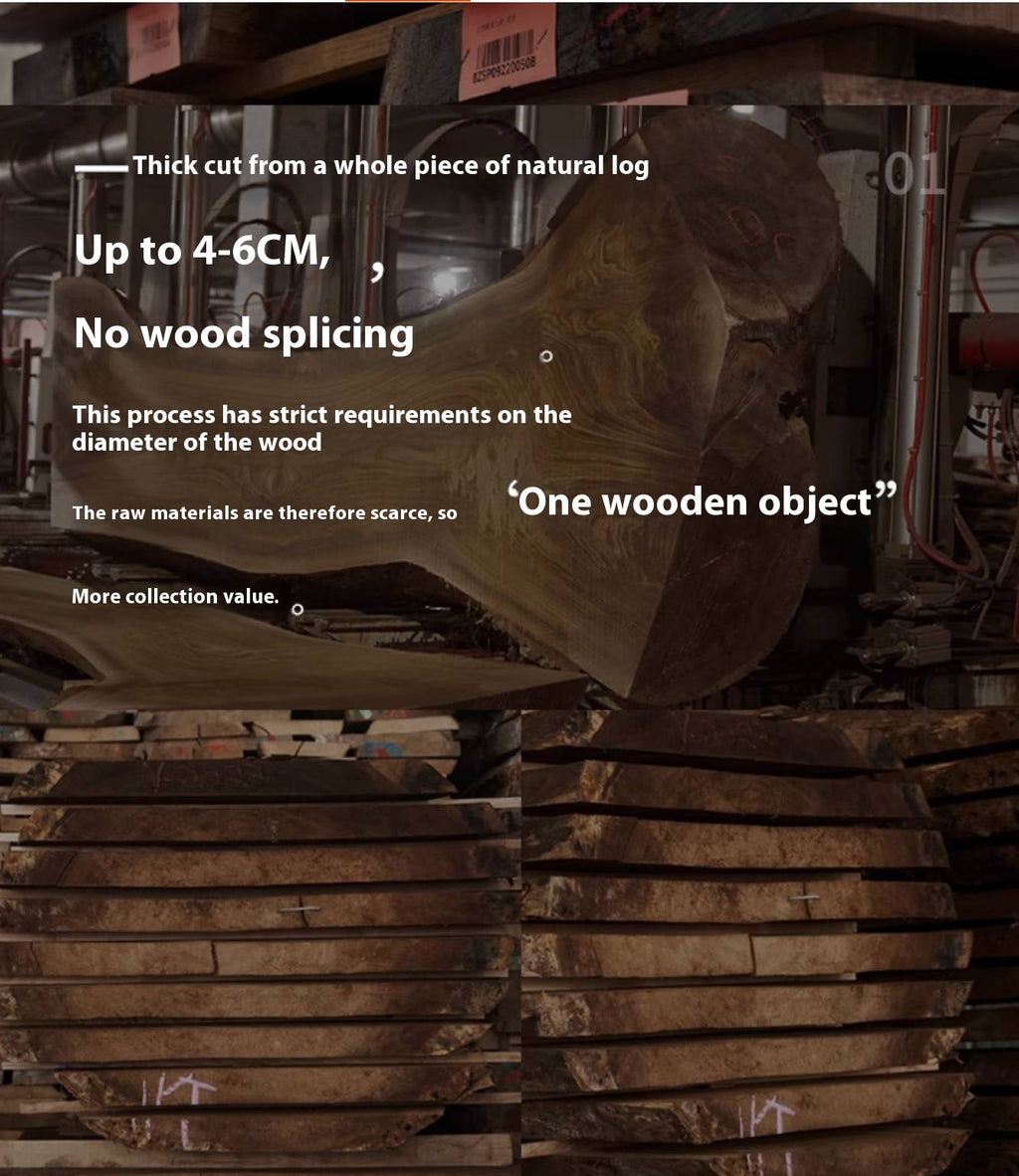 Black Walnut Solid Wood Wabi Sabi Style Dining Table Board