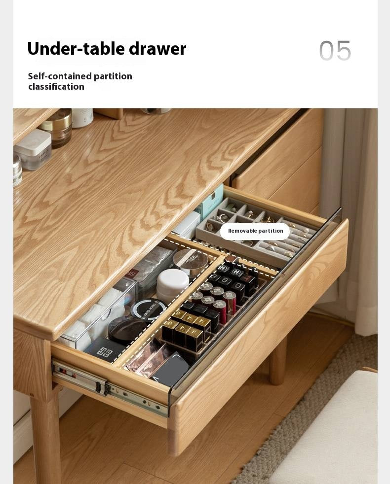 Ash Solid Wood Multifunctional Modern Dressing Table
