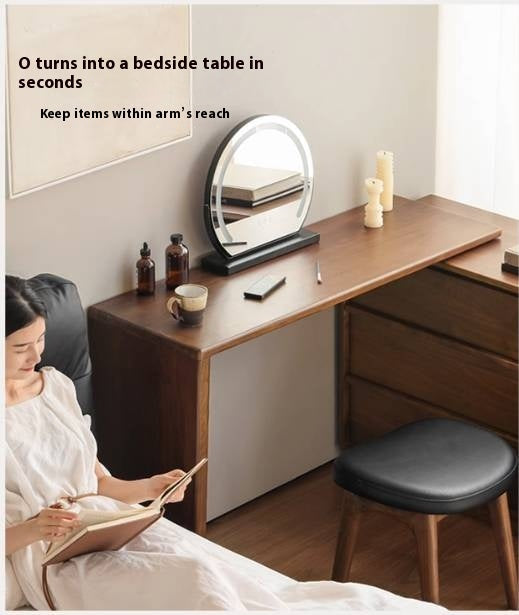 Black Walnut Solid Wood Light Luxury Dressing Table