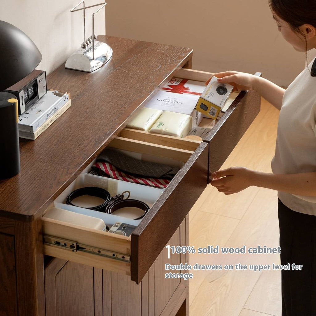 Ash Solid Wood Large Capacity Shoe Cabinet