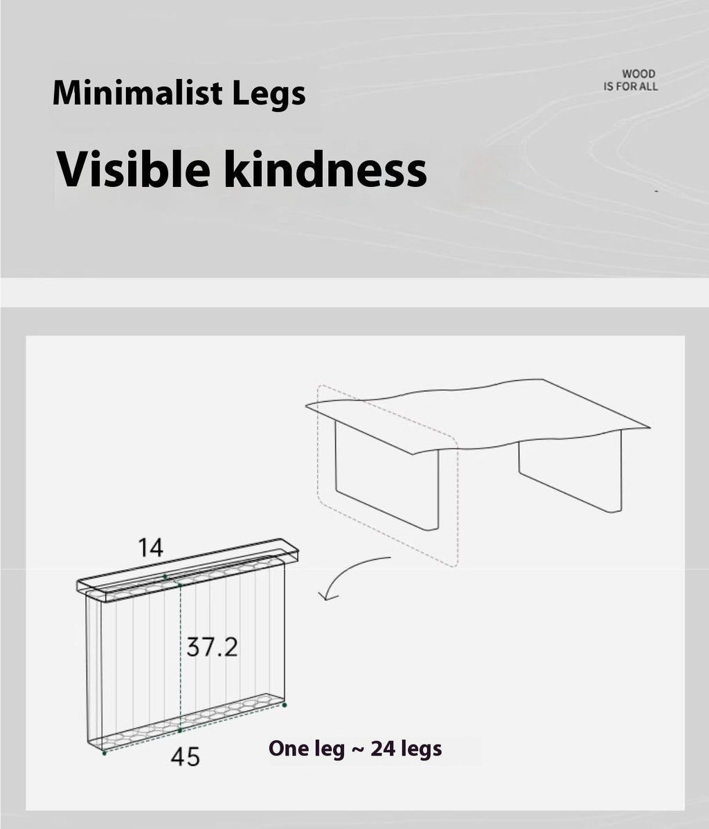 Black Walnut Solid Wood Wabi Sabi Style Coffee Table