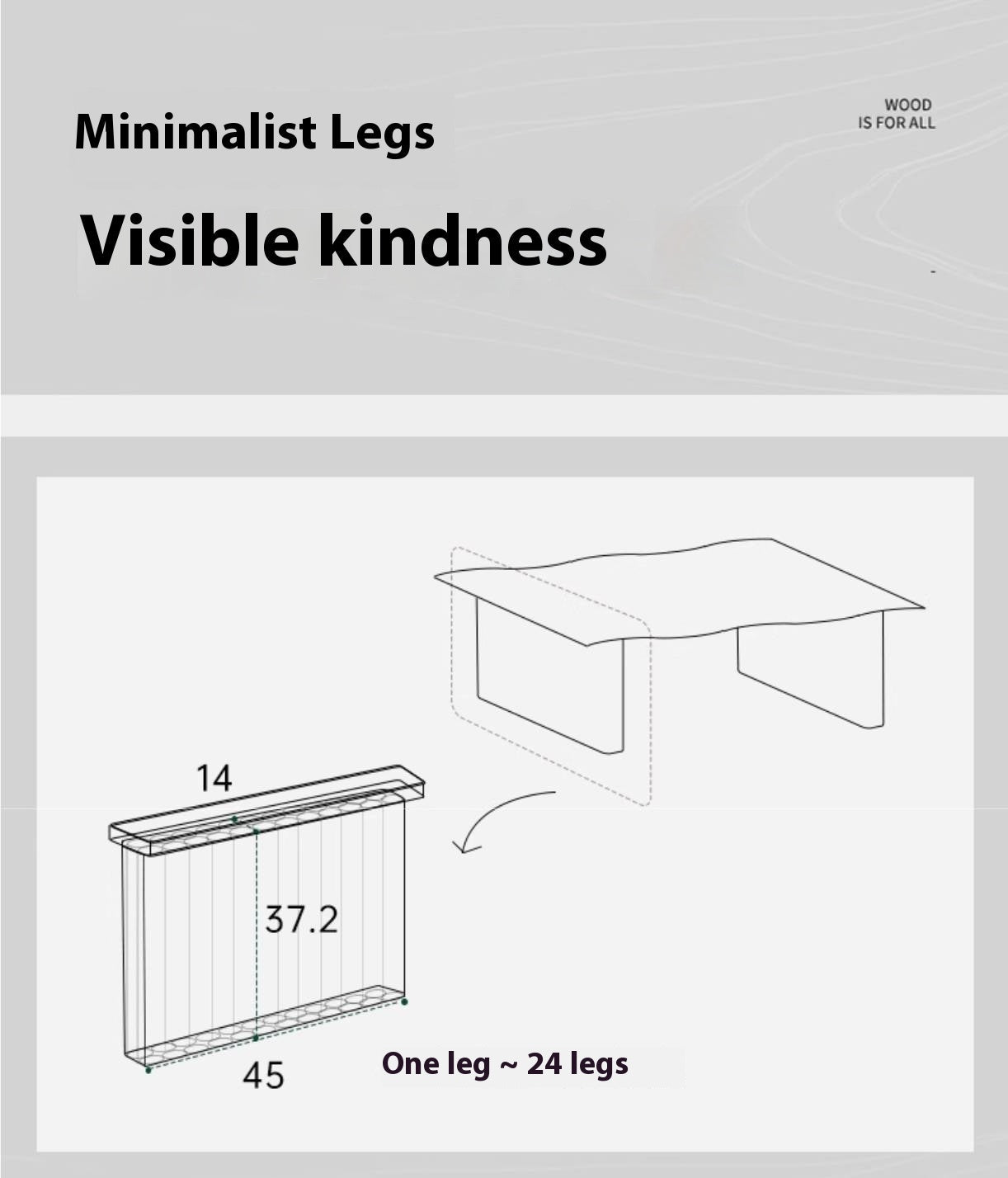 Black Walnut Solid Wood Wabi Sabi Style Coffee Table