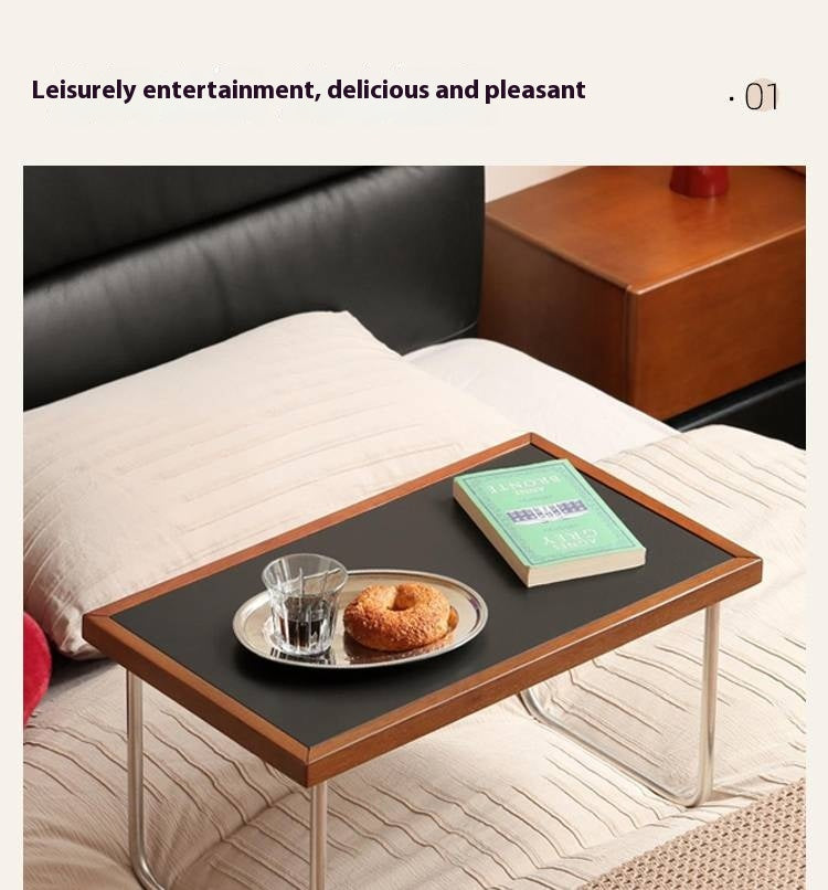 Solid Rubberwood Bauhaus Rock Slab Bay Window Table